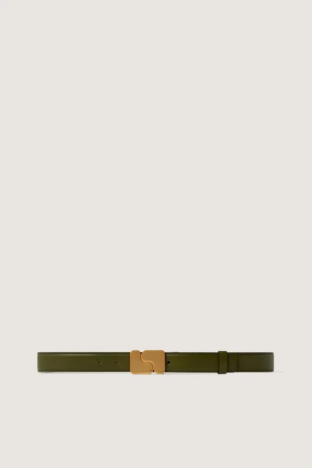 Belts Women Soeur NINON LEATHER BELT Olive Green