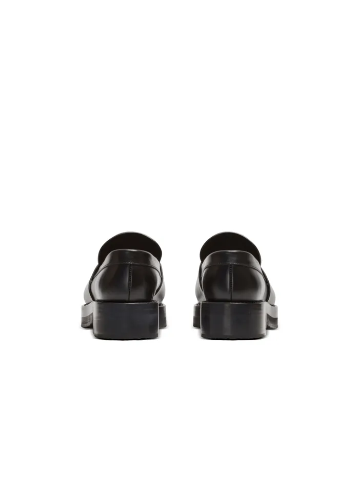 Ben Smooth Leather Loafers Black Men Balmain Loafers