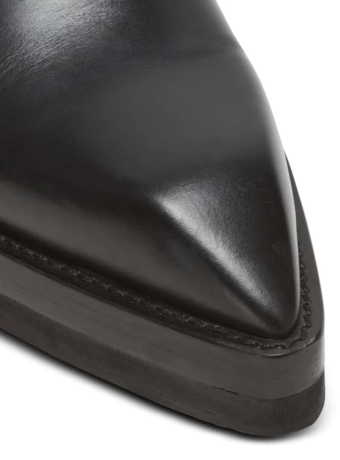 Ben Smooth Leather Loafers Black Men Balmain Loafers