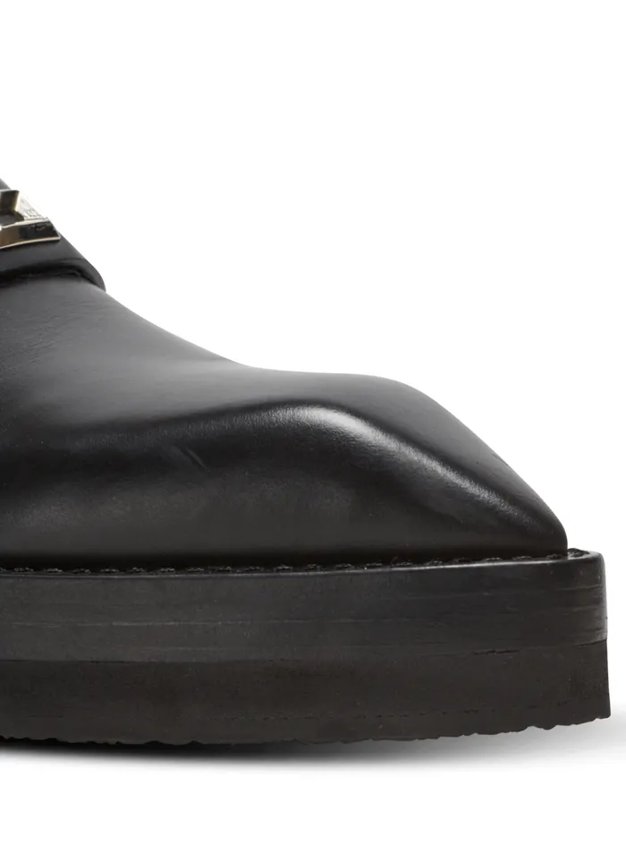 Ben Smooth Leather Loafers Black Men Balmain Loafers