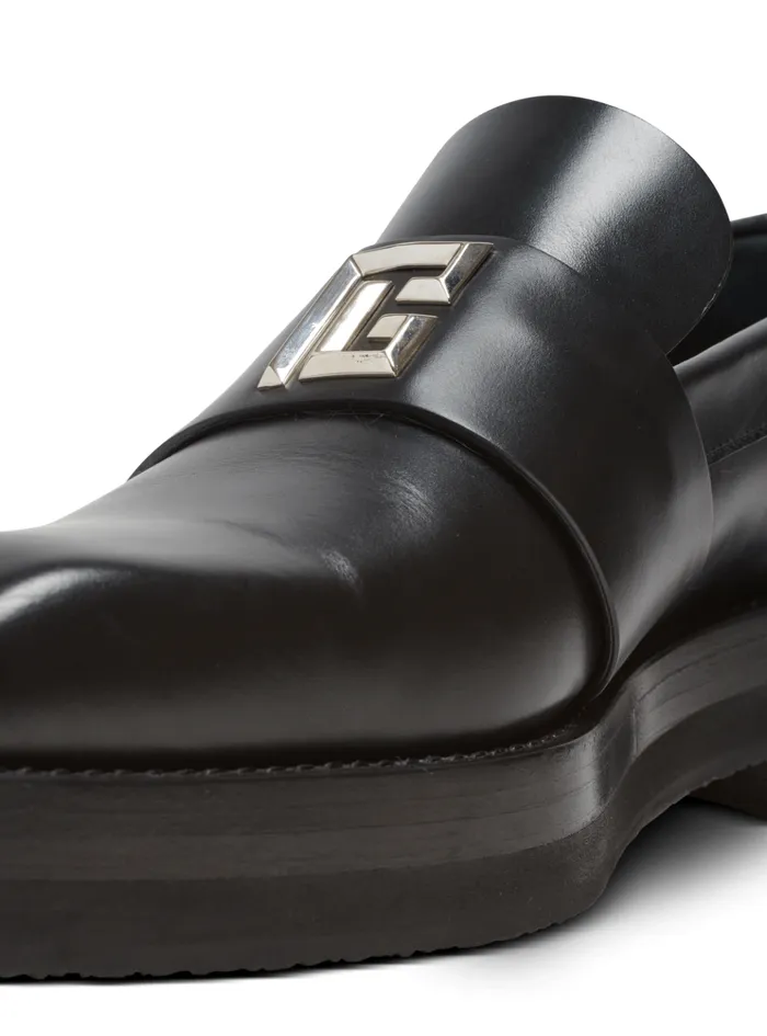 Ben Smooth Leather Loafers Black Men Balmain Loafers