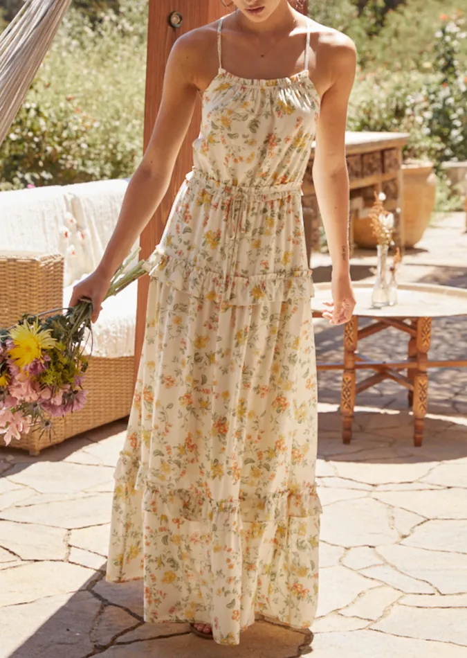 Big Escape Maxi Dress Ivorymulti Women Lost Wander Dresses