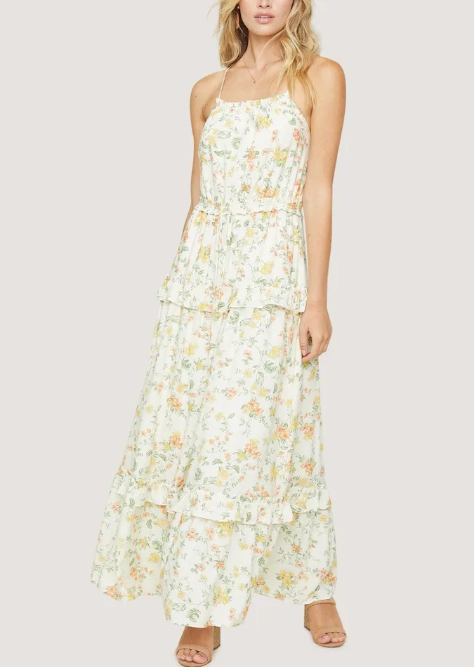 Big Escape Maxi Dress Ivorymulti Women Lost Wander Dresses