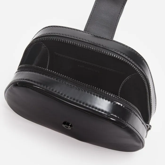 Black Leather Top Handle Mini Bag Women Self Portrait Mini