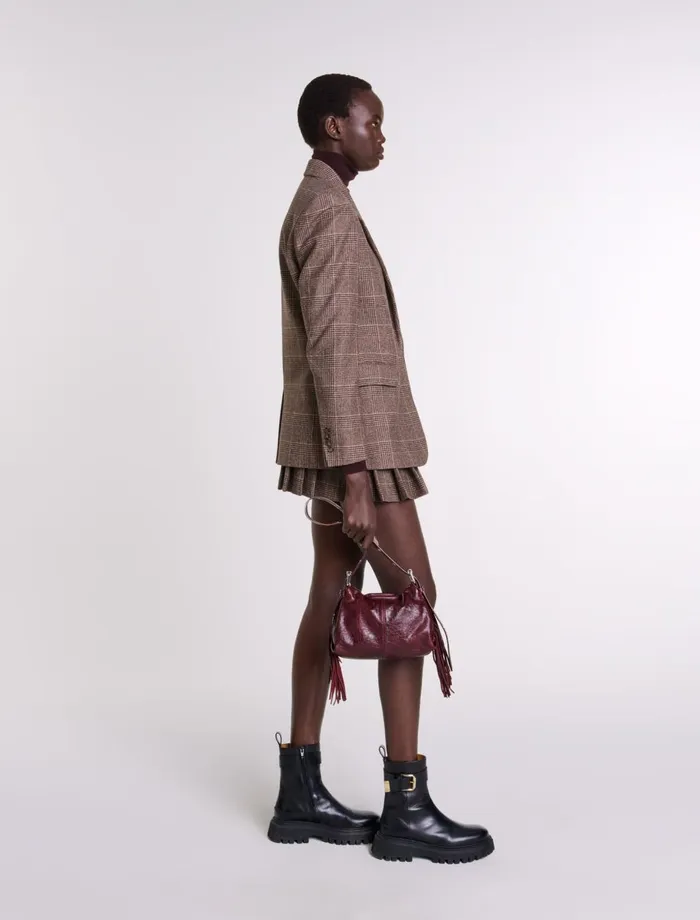 Blazers and Jackets Women Maje Suit Jacket Brown Checks