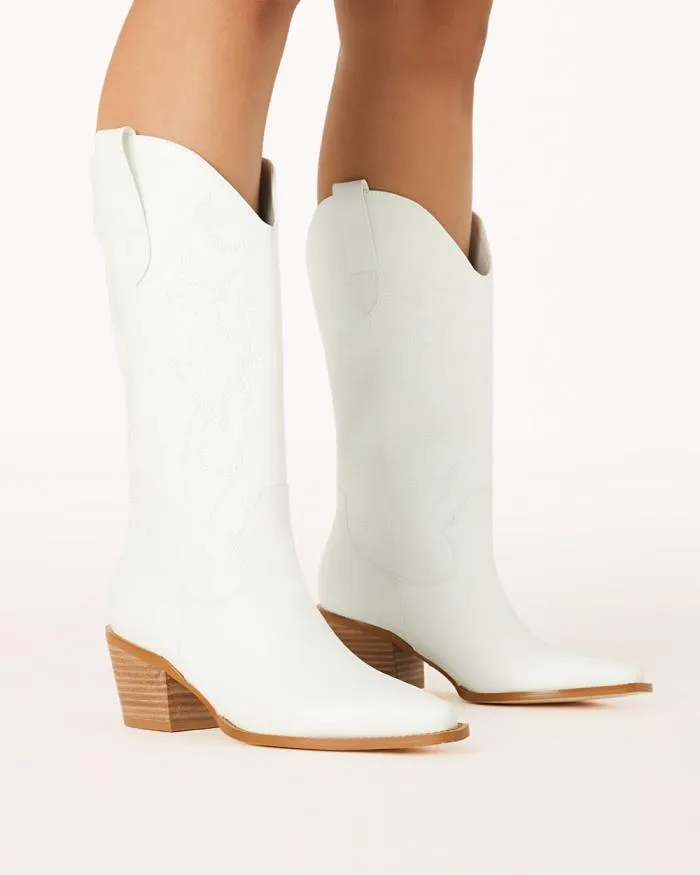 Boots Billini Knee High Boots DANARO WHITE
