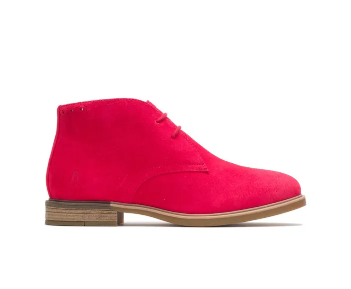 Boots Hush Puppies Women Bailey Chukka Boot Fire Red Suede