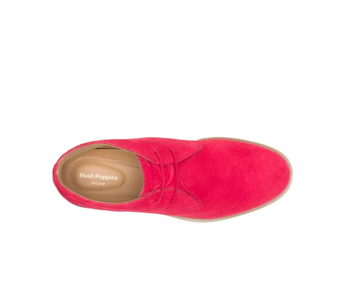 Boots Hush Puppies Women Bailey Chukka Boot Fire Red Suede