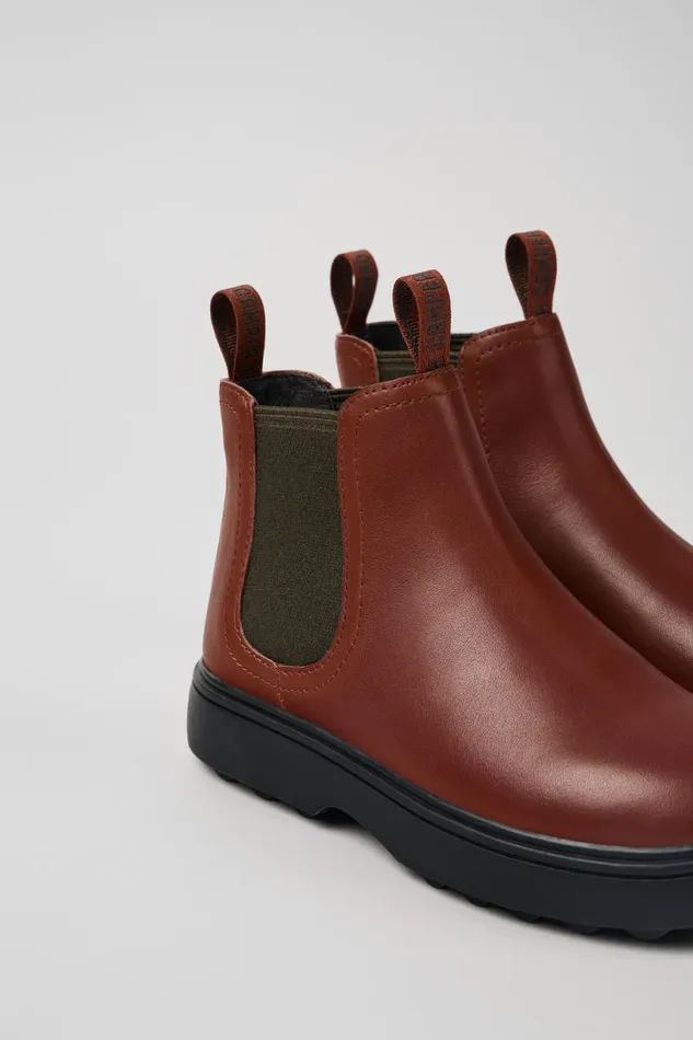 Boots Kids Camper Brownred Leather Boots