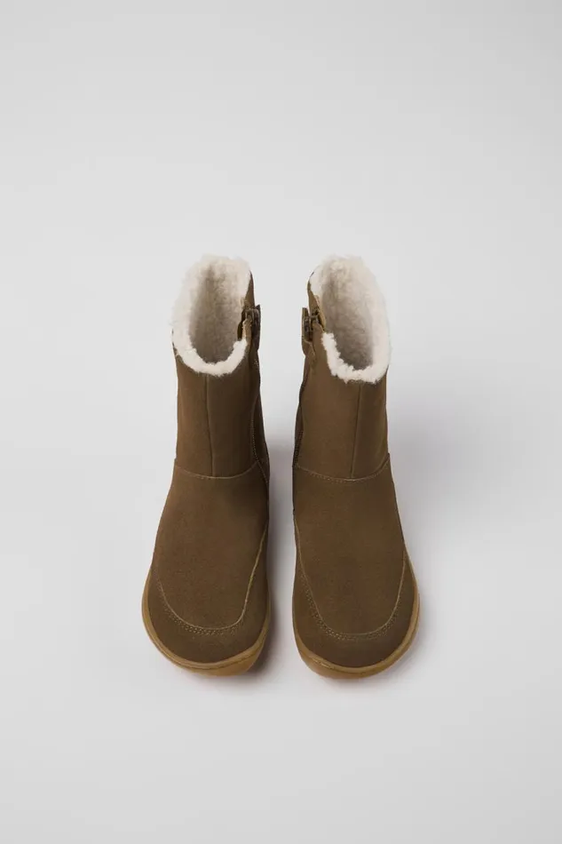 Boots Kids Camper Peu Brown Nubuck And Leather Boots