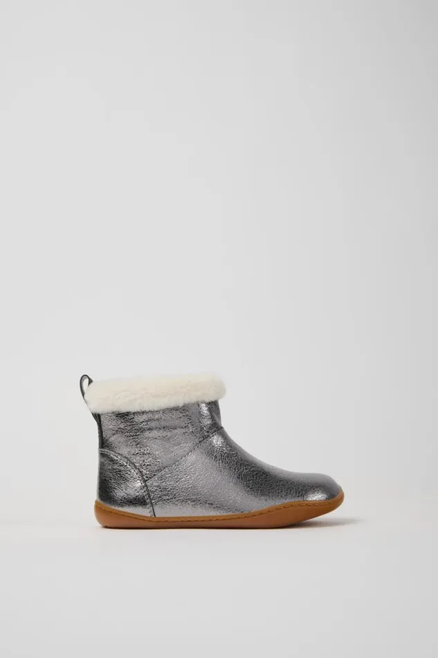Boots Kids Camper Peu Gray Leather Boots