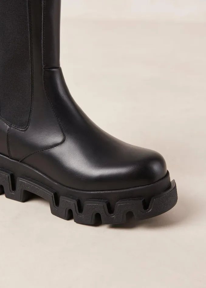 Boots Women ALOHAS Anastasia Black Leather Ankle Boots
