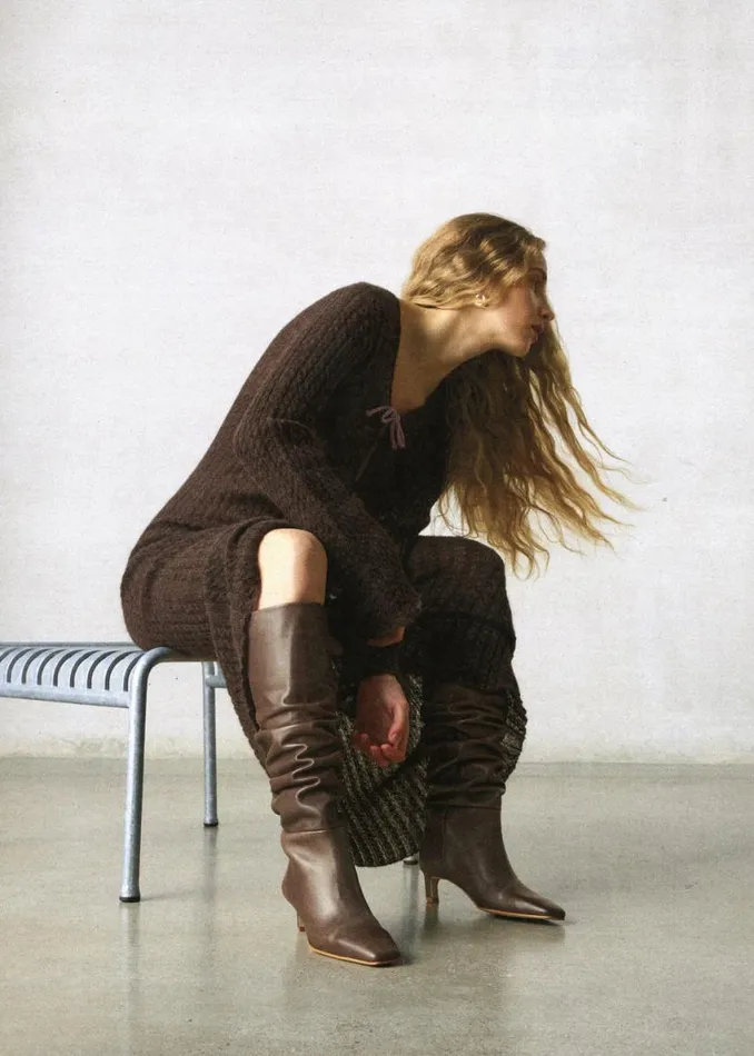 Boots Women ALOHAS Kalila Brown Leather Boots