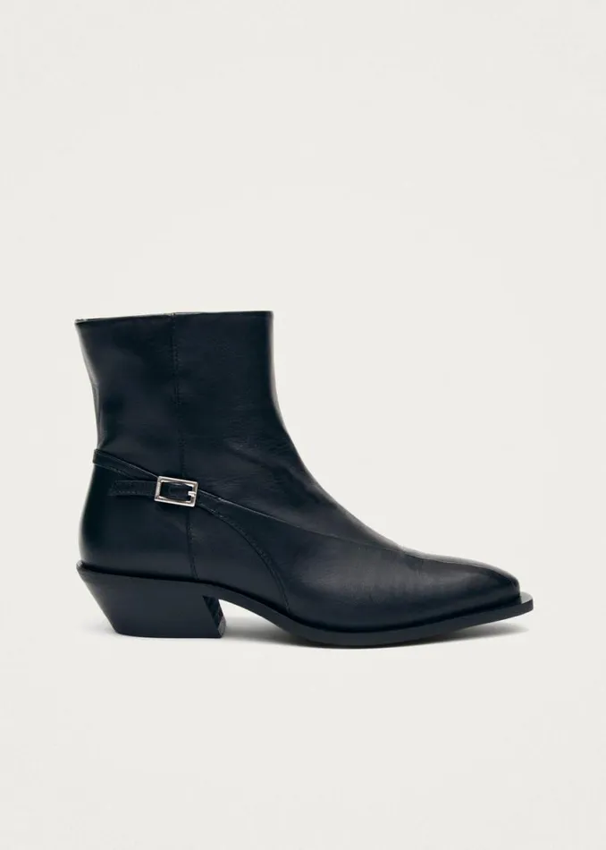Boots Women ALOHAS Lizzie Black Leather Ankle Boots