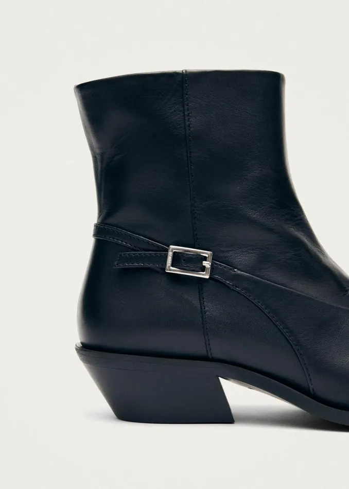 Boots Women ALOHAS Lizzie Black Leather Ankle Boots