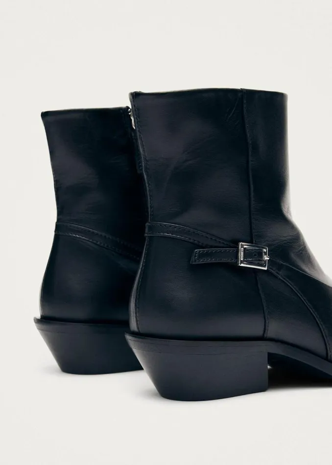 Boots Women ALOHAS Lizzie Black Leather Ankle Boots
