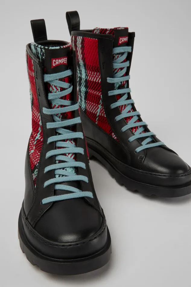 Boots Women Camper Brutus Multicolor Laceup Boots
