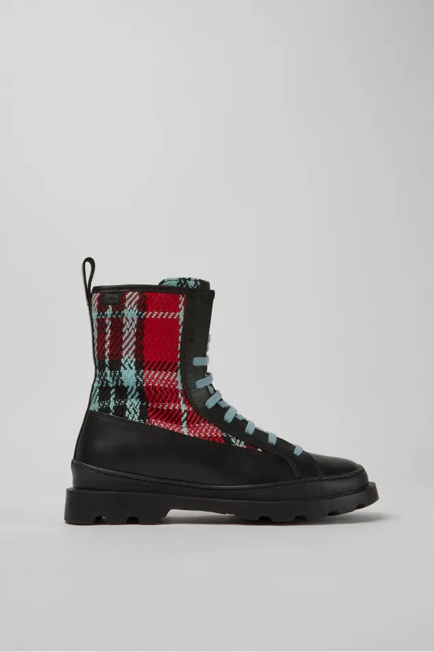 Boots Women Camper Brutus Multicolor Laceup Boots
