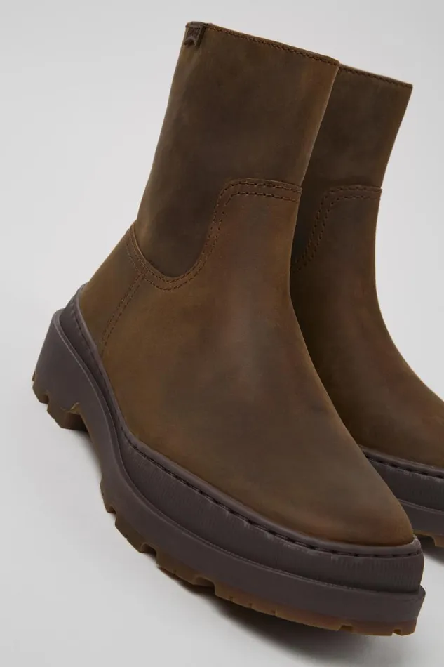 Boots Women Camper Brutus Trek MICHELIN Brown Nubuck Boots
