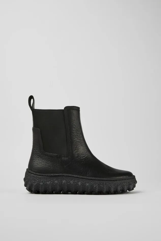 Boots Women Camper Ground MICHELIN Black Leather Ankle Boots Boots Women Camper Ground MICHELIN Black Leather Ankle Boots