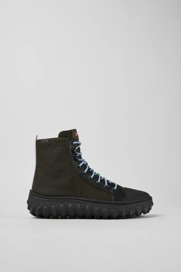 Boots Women Camper Ground MICHELIN Dark Green Textile And Leather Ankle Boots Boots Women Camper Ground MICHELIN Dark Green Textile And Leather Ankle Boots
