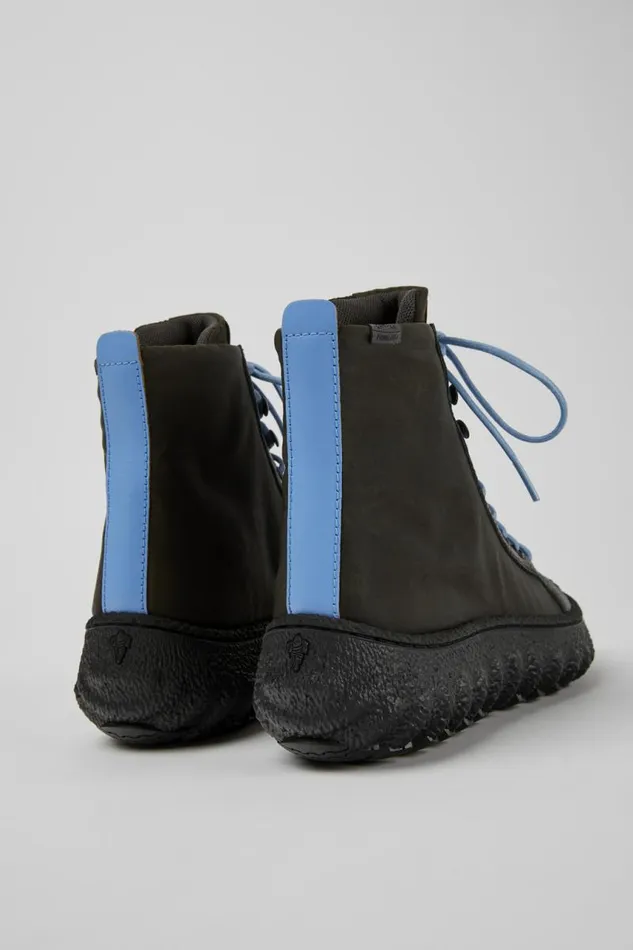 Boots Women Camper Ground MICHELIN Dark Green Textile And Leather Ankle Boots Boots Women Camper Ground MICHELIN Dark Green Textile And Leather Ankle Boots
