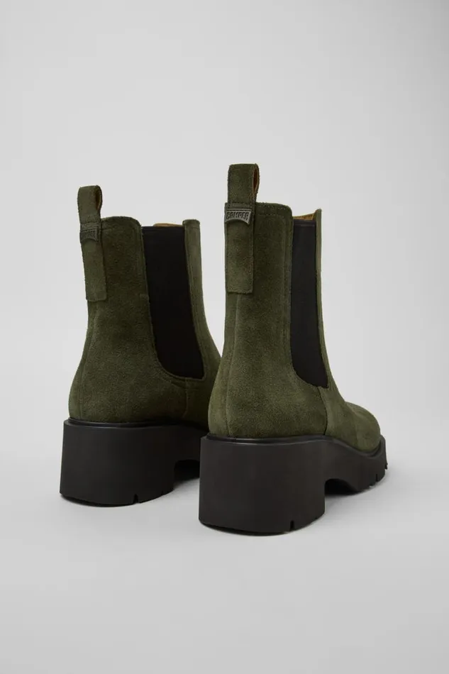 Boots Women Camper Milah Green Nubuck Ankle Boots