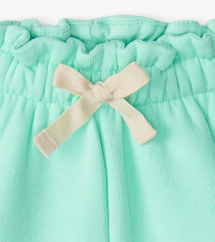 Bottoms Baby and Toddler Hatley Baby and Toddler Girls Ice Green Paper Bag Shorts