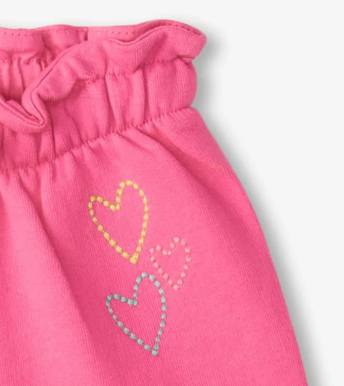 Bottoms Baby and Toddler Hatley Baby and Toddler Girls Pink Paper Bag Shorts