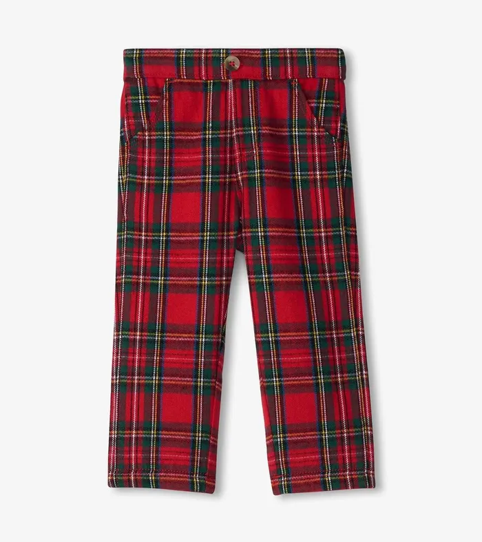 Bottoms Baby and Toddler Hatley Baby and Toddler Red Plaid Straight Leg Pants