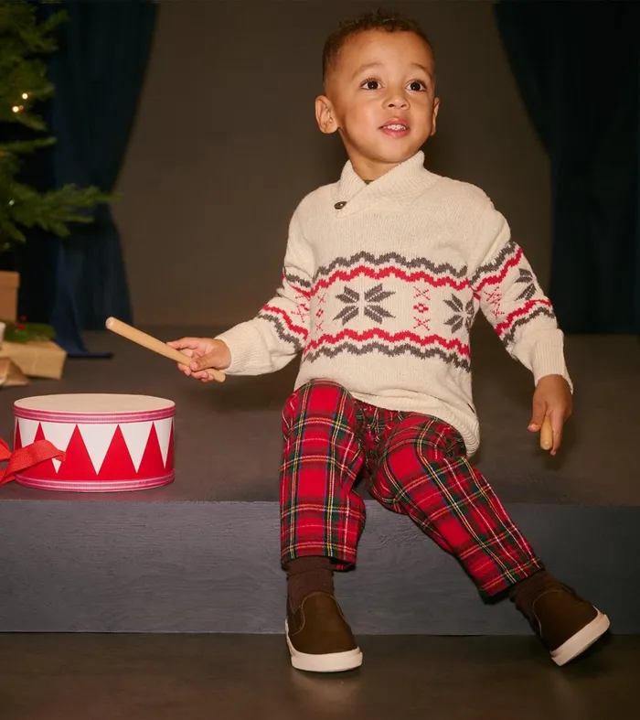 Bottoms Baby and Toddler Hatley Baby and Toddler Red Plaid Straight Leg Pants