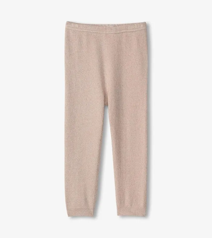 Bottoms Baby and Toddler Hatley Baby Girls Gold Glitter Cable Knit Leggings