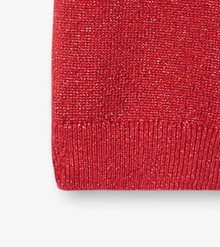Bottoms Baby and Toddler Hatley Baby Red Shimmer Cable Knit Leggings