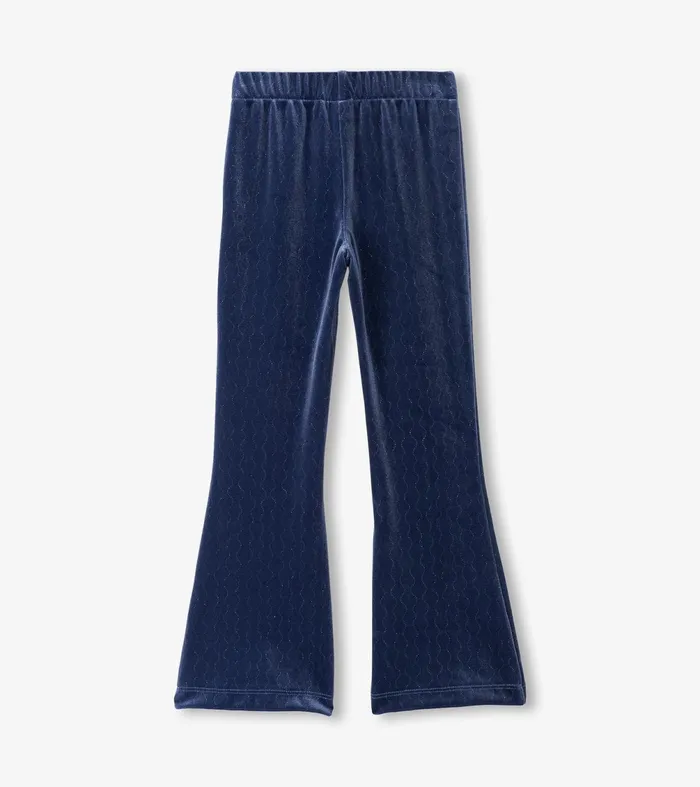 Bottoms Girls Hatley Girls Sparkle Wave Stretchy Flared Pants