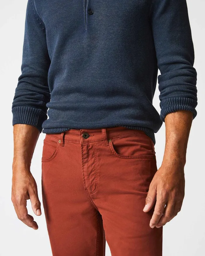 Bottoms Men Billy Reid 5 Pocket Pant Rust Red