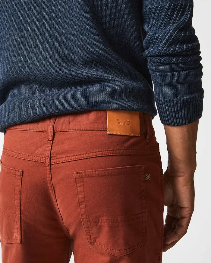 Bottoms Men Billy Reid 5 Pocket Pant Rust Red