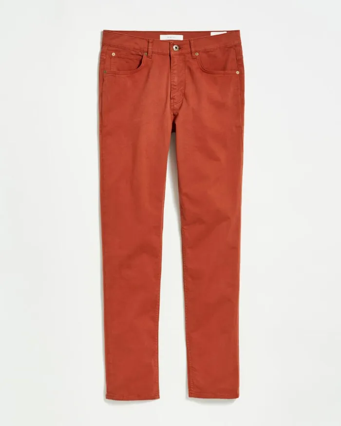 Bottoms Men Billy Reid 5 Pocket Pant Rust Red