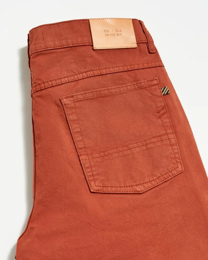 Bottoms Men Billy Reid 5 Pocket Pant Rust Red