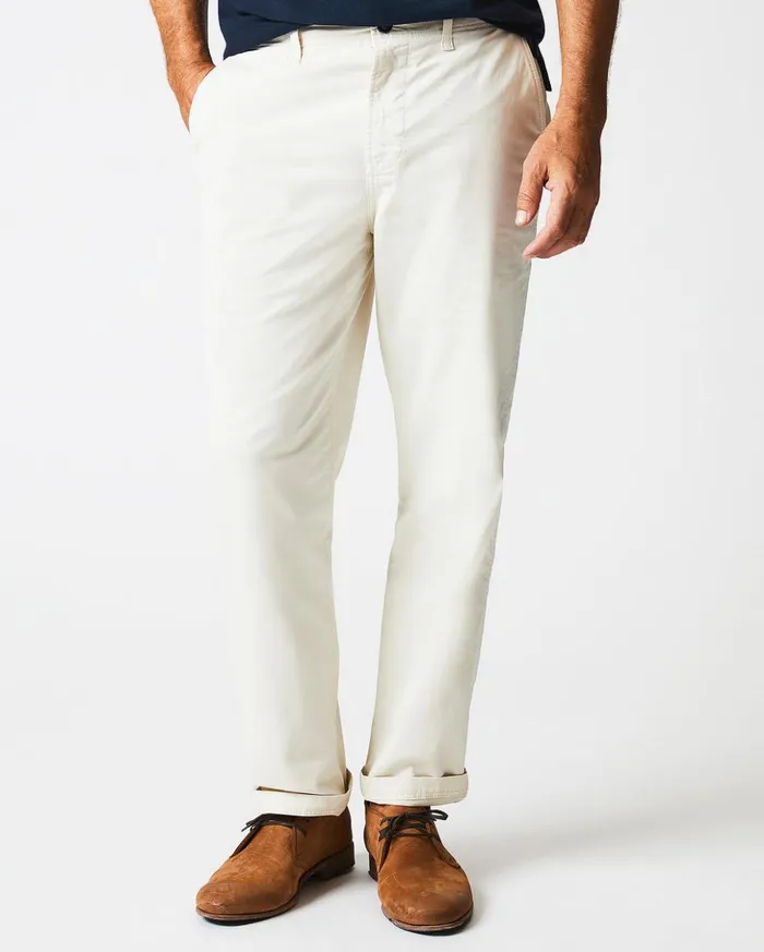 Bottoms Men Billy Reid Chino Pant Eggshell