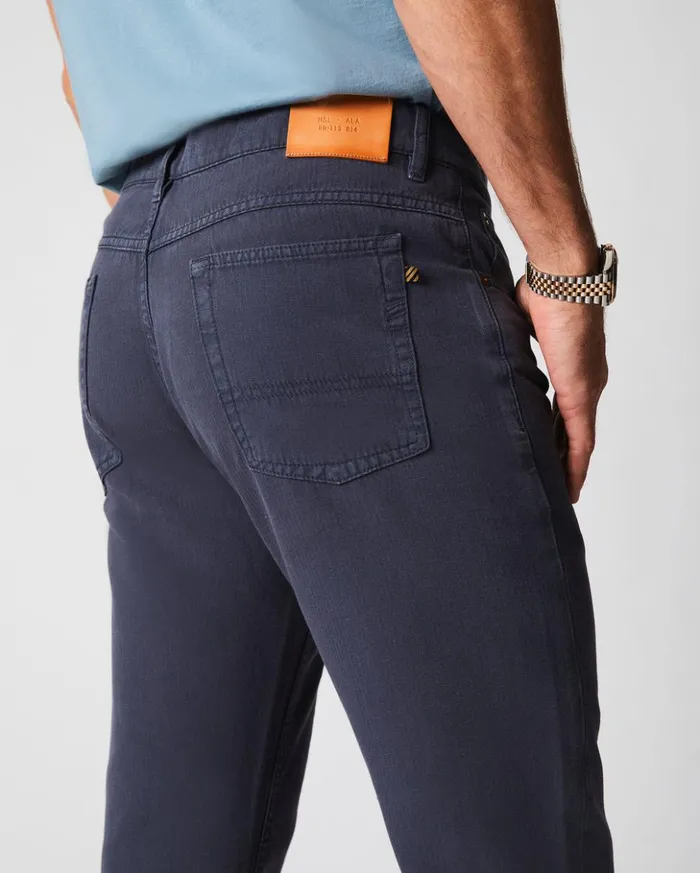 Bottoms Men Billy Reid Cotton Linen 5 Pocket Pant Carbon Blue