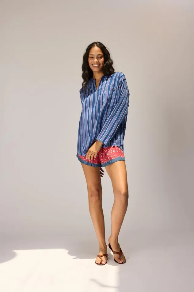 Bottoms Shop Natalie Martin JASPER SHORT Pinwheel Barn Red
