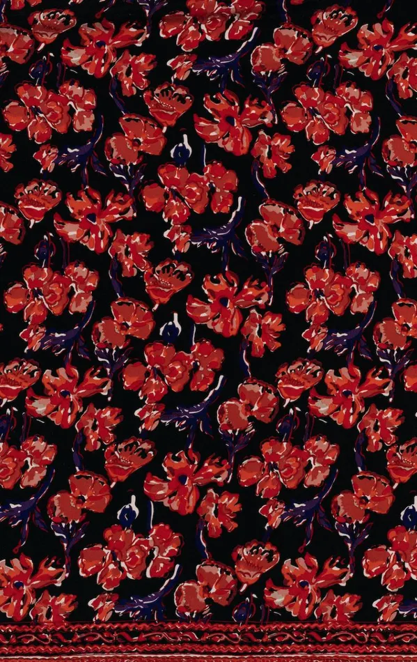 Bottoms Shop Natalie Martin MADISON SKIRT Silk Watercolor Print Onyx