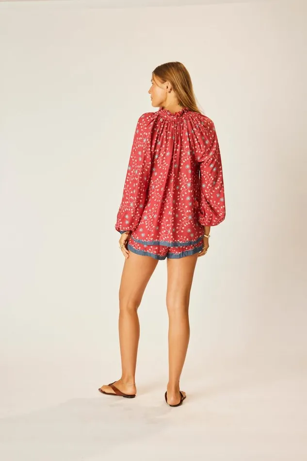 Bottoms Shop Natalie Martin TASH SHORT Pinwheel Barn Red
