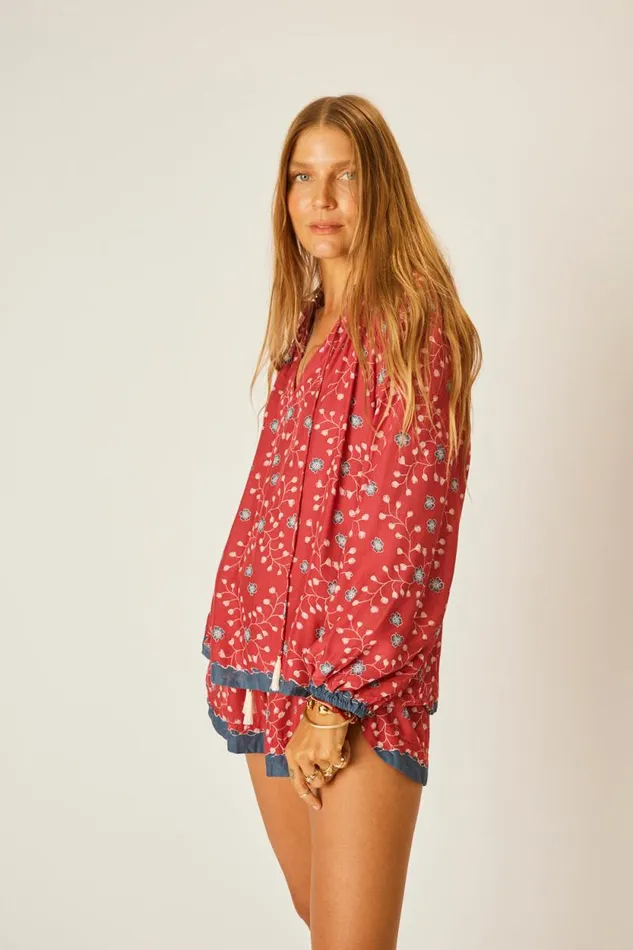 Bottoms Shop Natalie Martin TASH SHORT Pinwheel Barn Red