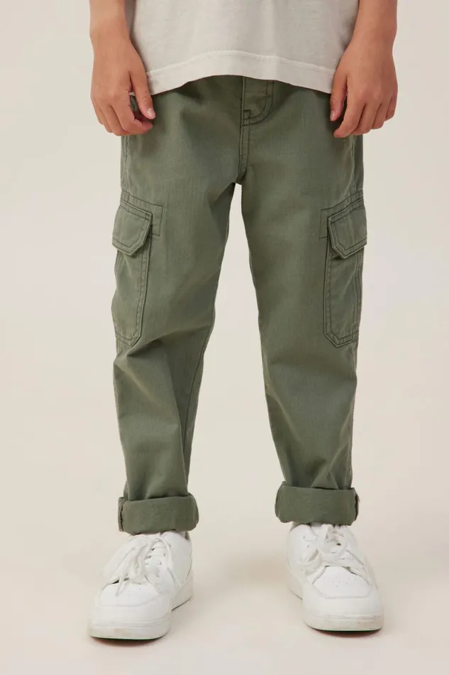 Boys 214 Pants and Jeans Cotton On Cargo Pant Swag Green