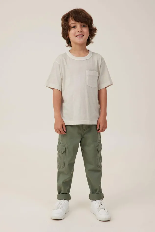 Boys 214 Pants and Jeans Cotton On Cargo Pant Swag Green