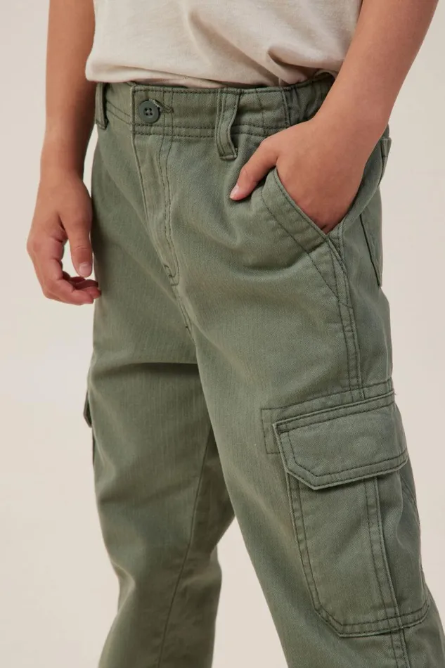 Boys 214 Pants and Jeans Cotton On Cargo Pant Swag Green