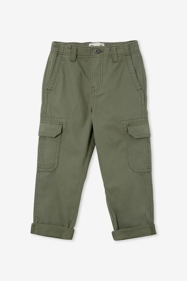 Boys 214 Pants and Jeans Cotton On Cargo Pant Swag Green