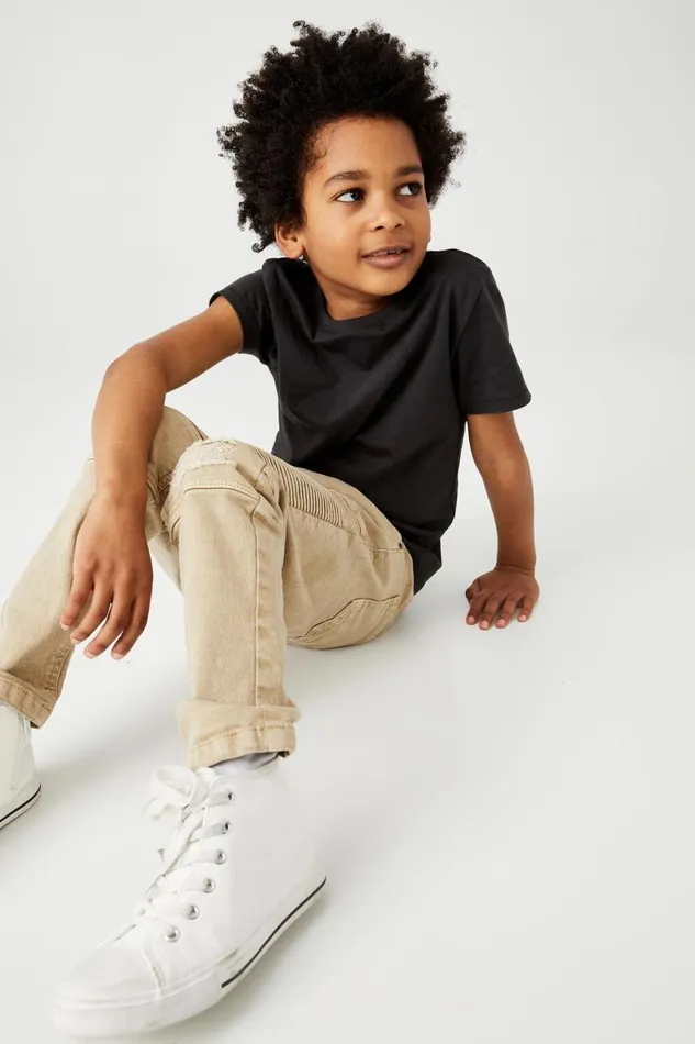 Boys 214 Pants and Jeans Cotton On Skinny Fit Moto Jean Bronte Stone
