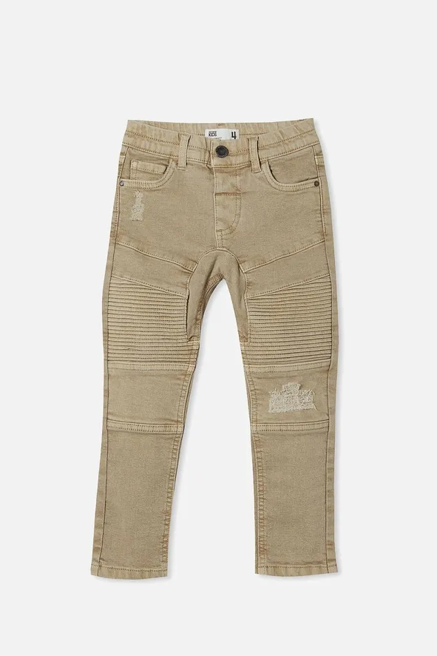 Boys 214 Pants and Jeans Cotton On Skinny Fit Moto Jean Bronte Stone